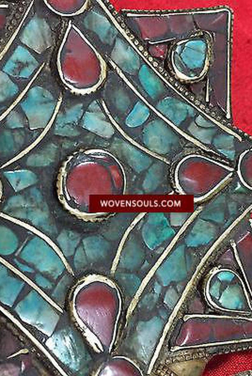 170 Large Old Tibetan Buddhist Silver Ghau-WOVENSOULS-Antique-Vintage-Textiles-Art-Decor