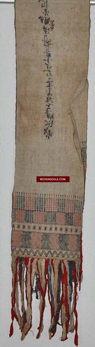 171 Antique Hilltribe Shaman Shoulder Cloth - Textile Art-WOVENSOULS-Antique-Vintage-Textiles-Art-Decor