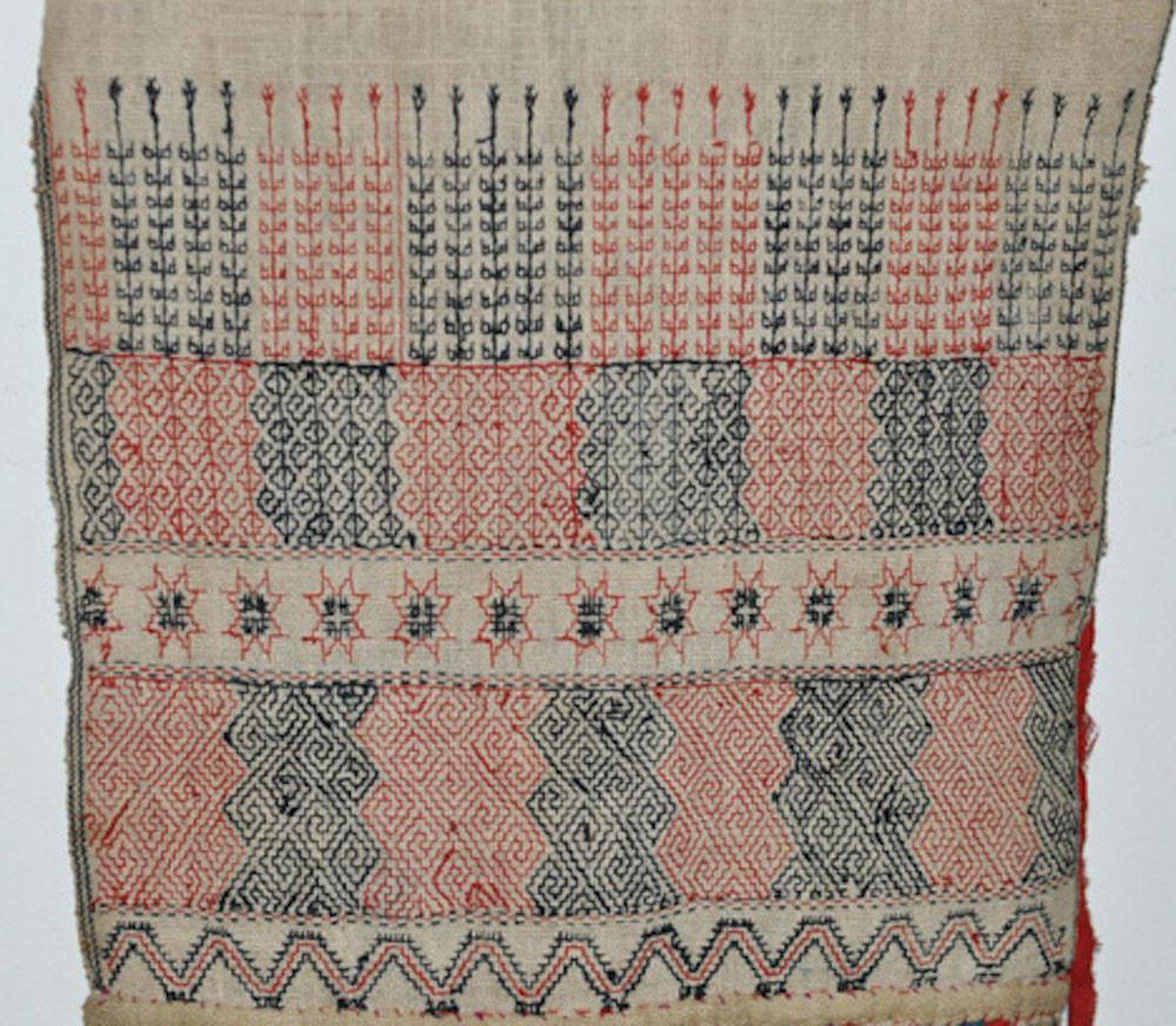 171 Antique Hilltribe Shaman Shoulder Cloth - Textile Art-WOVENSOULS-Antique-Vintage-Textiles-Art-Decor