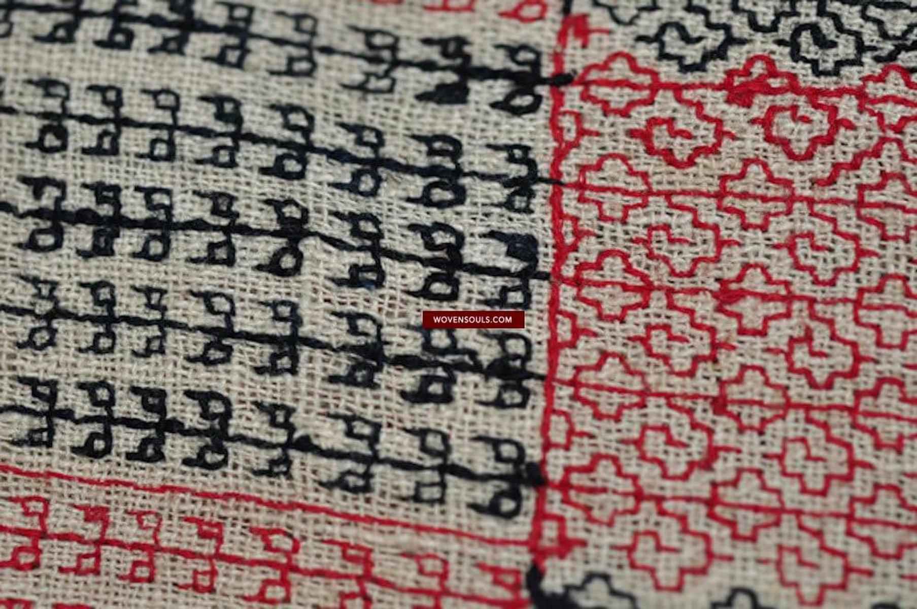 171 Antique Hilltribe Shaman Shoulder Cloth - Textile Art-WOVENSOULS-Antique-Vintage-Textiles-Art-Decor