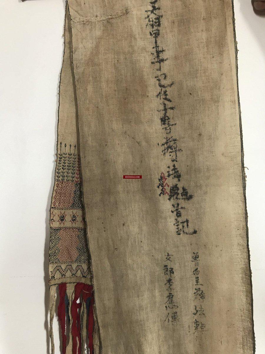 171 Antique Hilltribe Shaman Shoulder Cloth - Textile Art-WOVENSOULS-Antique-Vintage-Textiles-Art-Decor