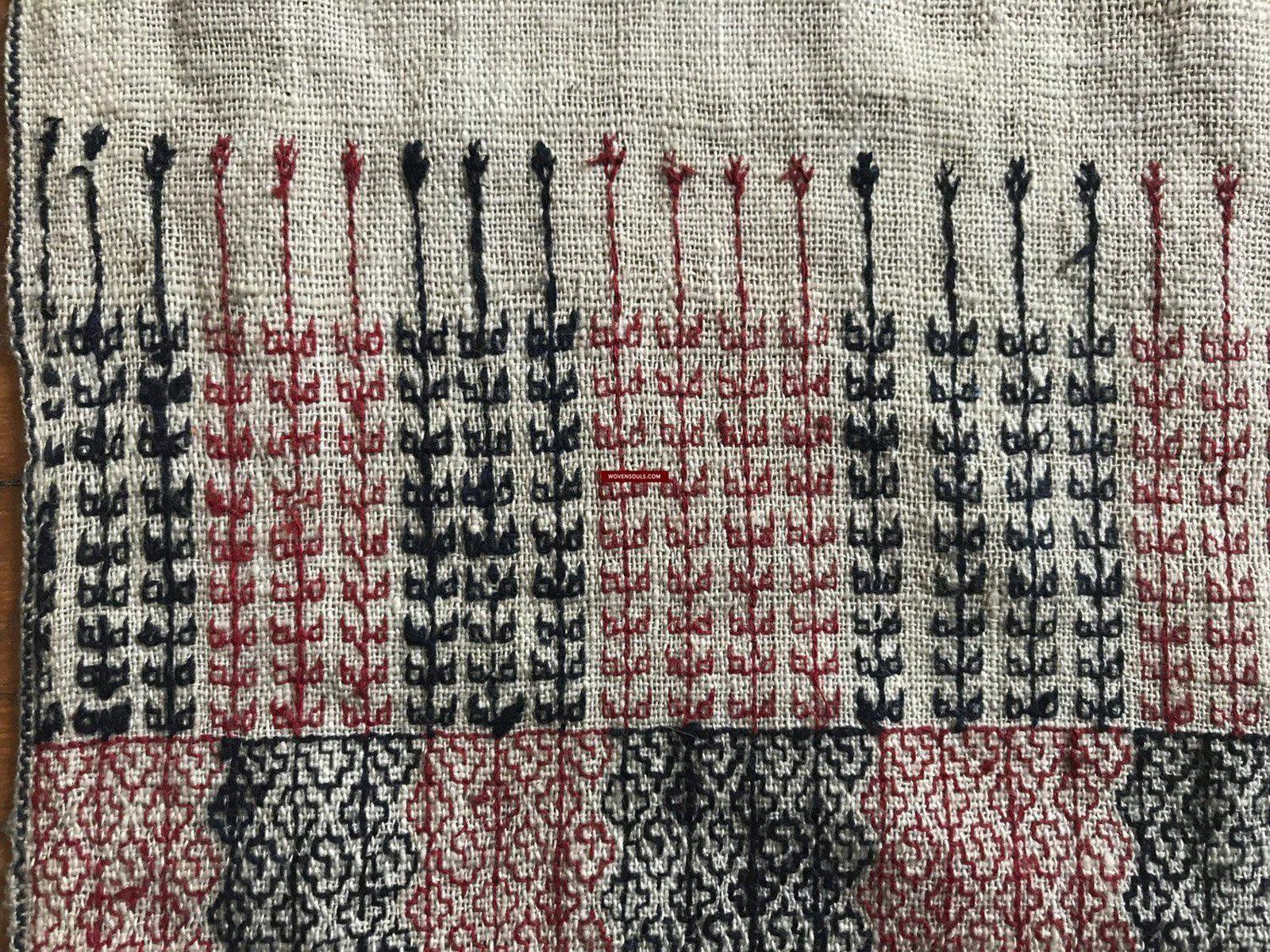 171 Antique Hilltribe Shaman Shoulder Cloth - Textile Art-WOVENSOULS-Antique-Vintage-Textiles-Art-Decor