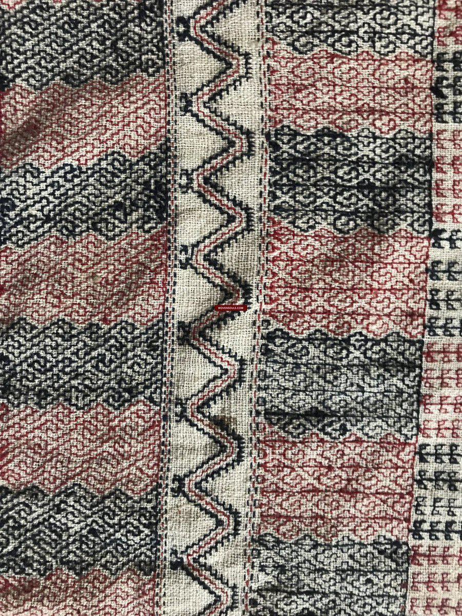 171 Antique Hilltribe Shaman Shoulder Cloth - Textile Art-WOVENSOULS-Antique-Vintage-Textiles-Art-Decor