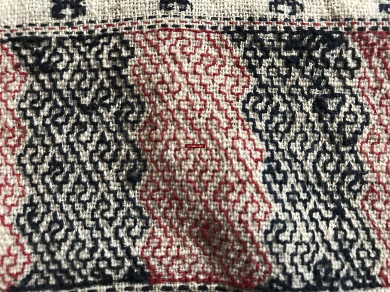 171 Antique Hilltribe Shaman Shoulder Cloth - Textile Art-WOVENSOULS-Antique-Vintage-Textiles-Art-Decor