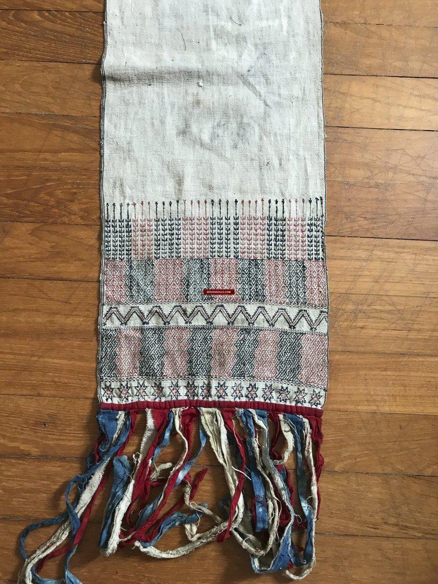 171 Antique Hilltribe Shaman Shoulder Cloth - Textile Art-WOVENSOULS-Antique-Vintage-Textiles-Art-Decor