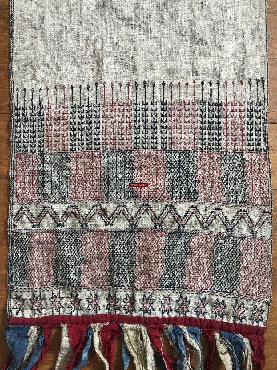 171 Antique Hilltribe Shaman Shoulder Cloth - Textile Art-WOVENSOULS-Antique-Vintage-Textiles-Art-Decor