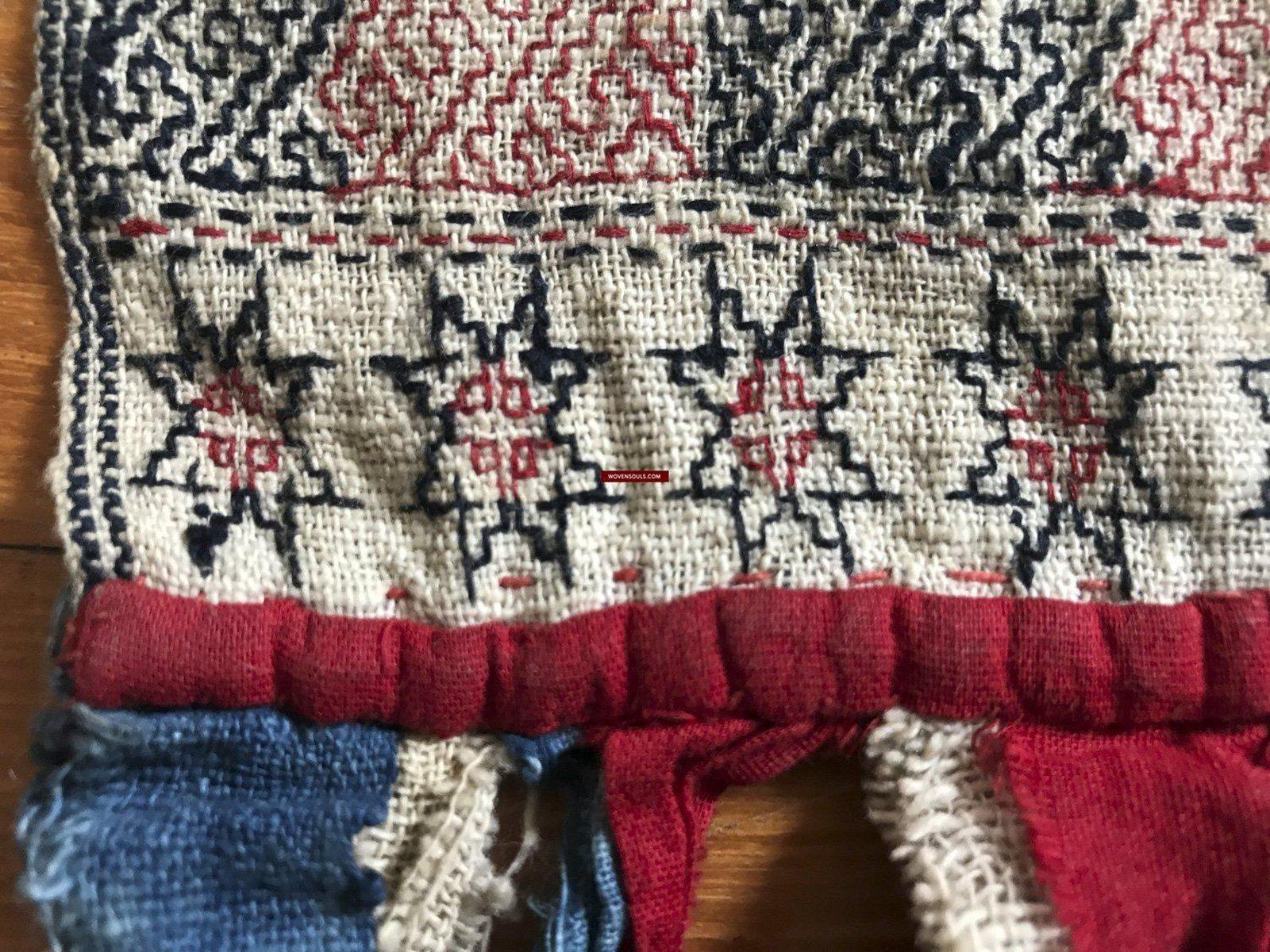 171 Antique Hilltribe Shaman Shoulder Cloth - Textile Art-WOVENSOULS-Antique-Vintage-Textiles-Art-Decor