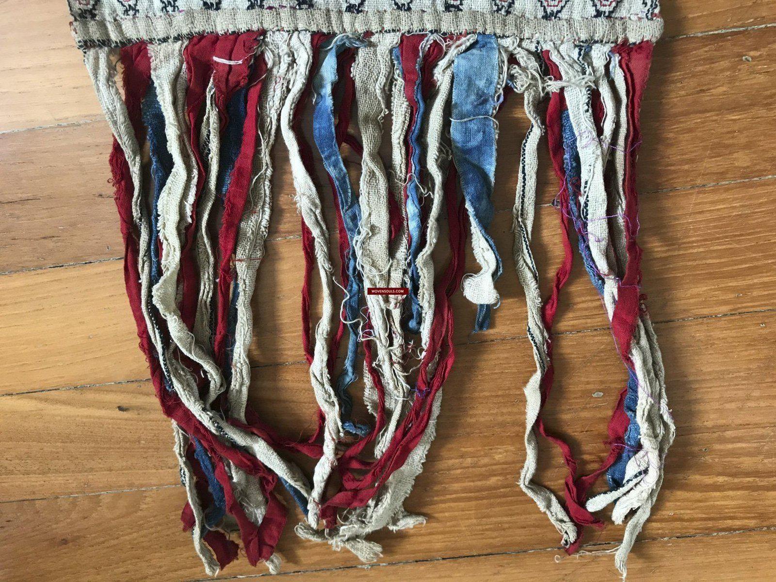 171 Antique Hilltribe Shaman Shoulder Cloth - Textile Art-WOVENSOULS-Antique-Vintage-Textiles-Art-Decor