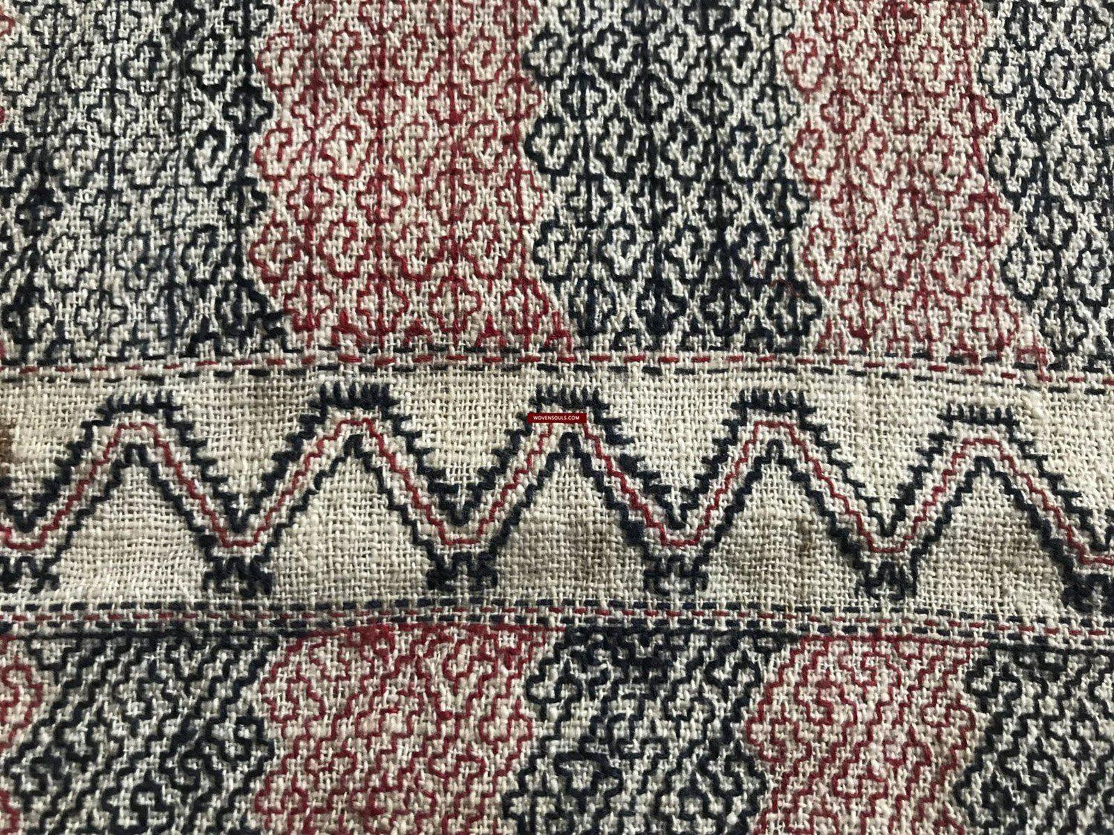 171 Antique Hilltribe Shaman Shoulder Cloth - Textile Art-WOVENSOULS-Antique-Vintage-Textiles-Art-Decor