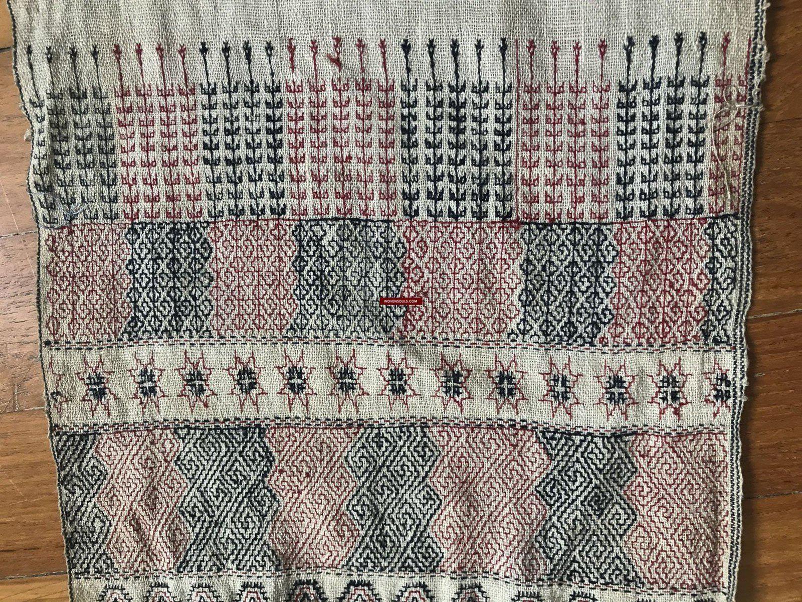 171 Antique Hilltribe Shaman Shoulder Cloth - Textile Art-WOVENSOULS-Antique-Vintage-Textiles-Art-Decor