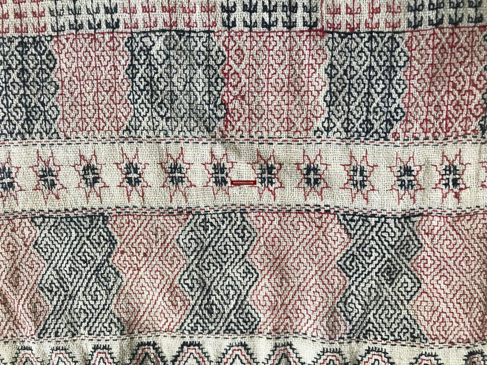 171 Antique Hilltribe Shaman Shoulder Cloth - Textile Art-WOVENSOULS-Antique-Vintage-Textiles-Art-Decor