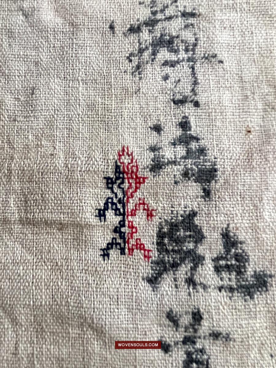 171 Antique Hilltribe Shaman Shoulder Cloth - Textile Art-WOVENSOULS Antique Textiles & Art Gallery