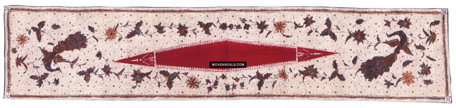 1756 Vintage Batik Tulis Kemben Textile - Pair - Antique Decor Home Museum