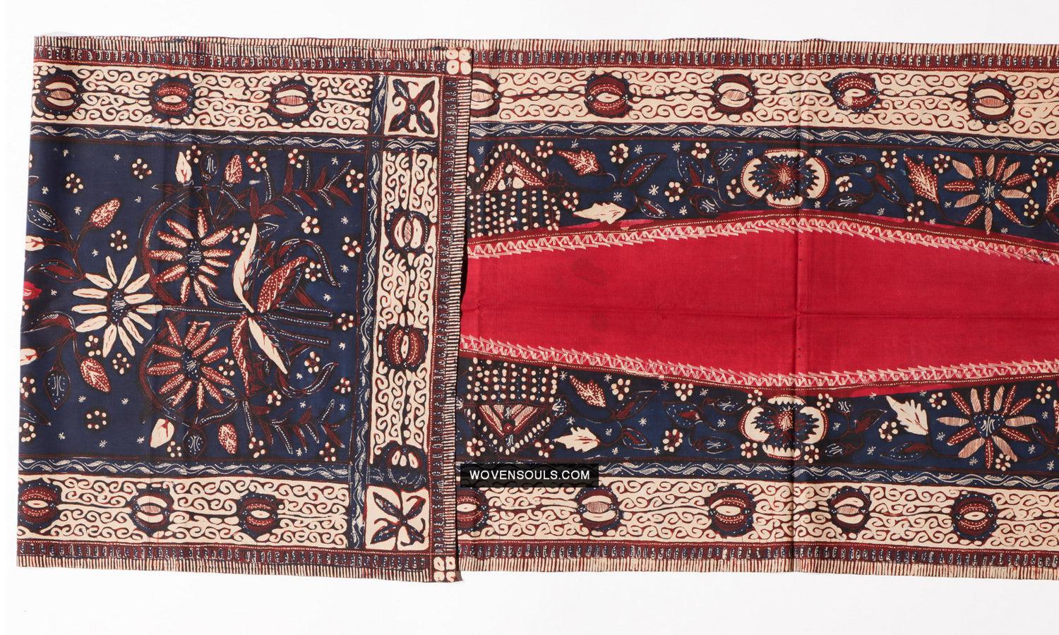 1756 Vintage Batik Tulis Kemben Textile - Pair - Antique Decor Home Museum