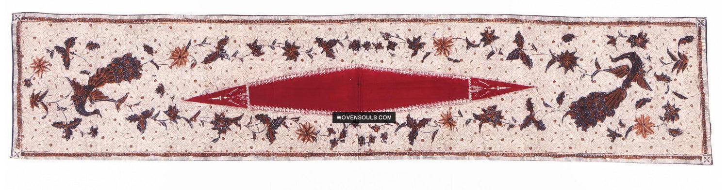 1756 Vintage Batik Tulis Kemben Textile - Pair - Antique Decor Home Museum