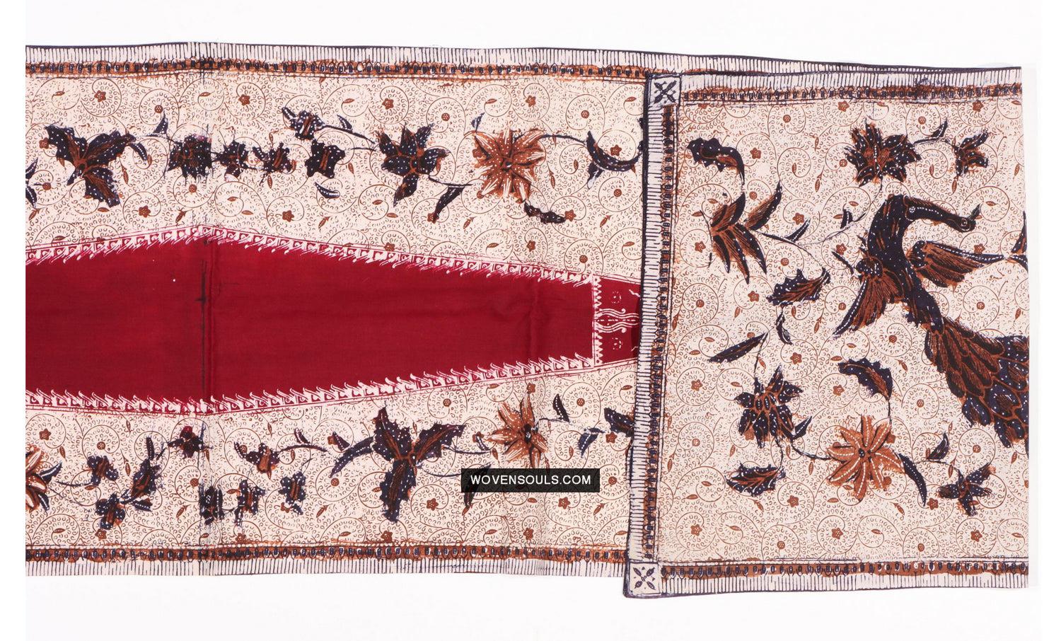 1756 Vintage Batik Tulis Kemben Textile - Pair - Antique Decor Home Museum