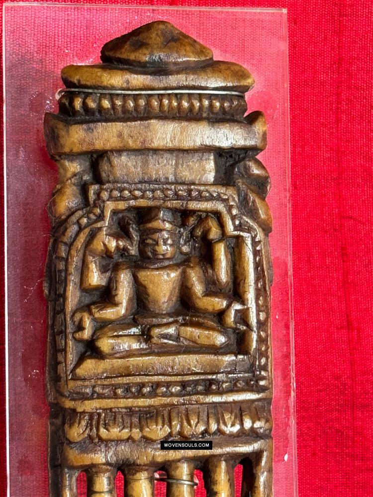1758 Antique Bone Comb Indian Art - Vishnu
