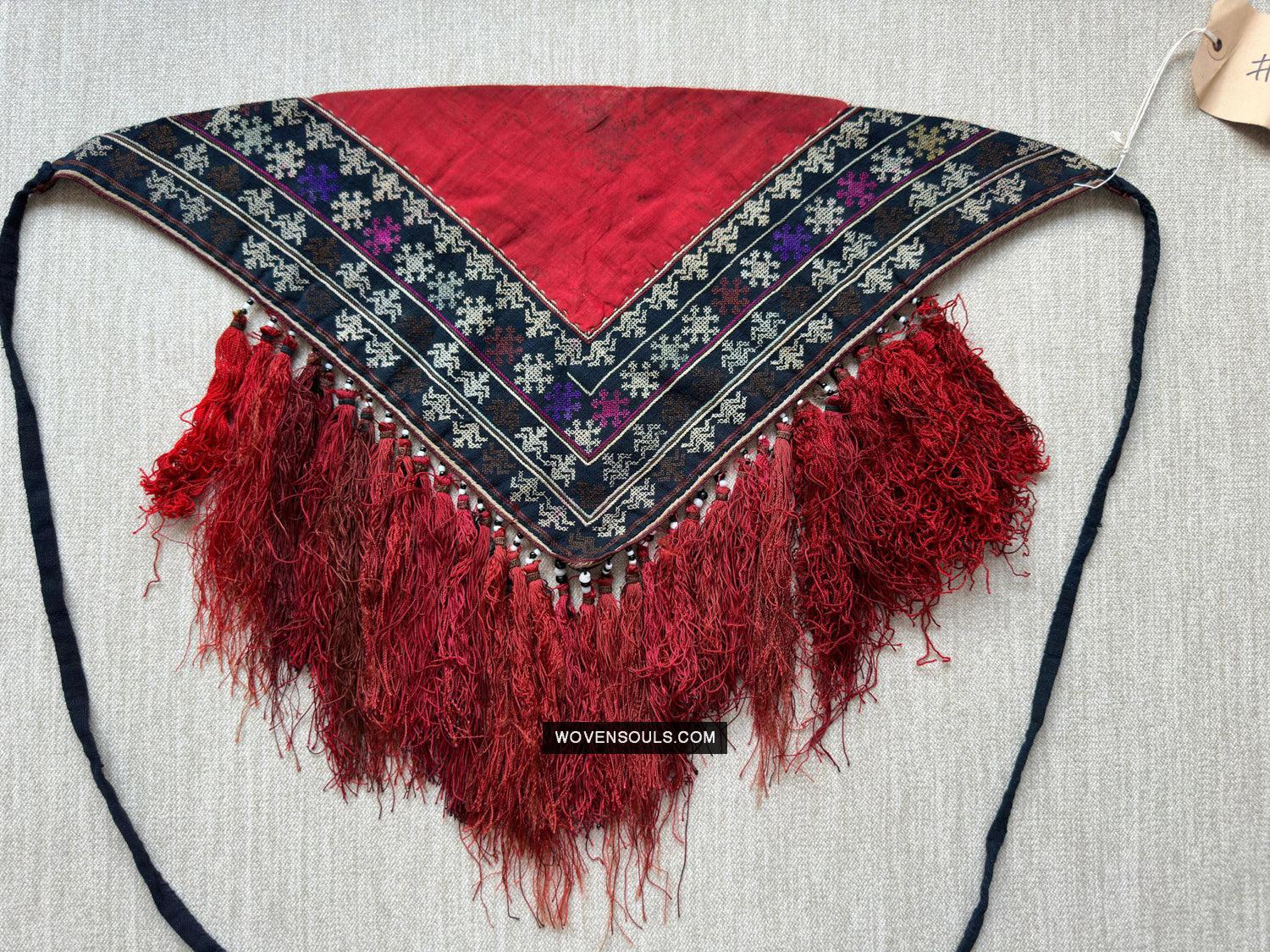 175 Vintage Yao Bridal Scarf Textile - WOVENSOULS Antique Vintage Art Interior Decor