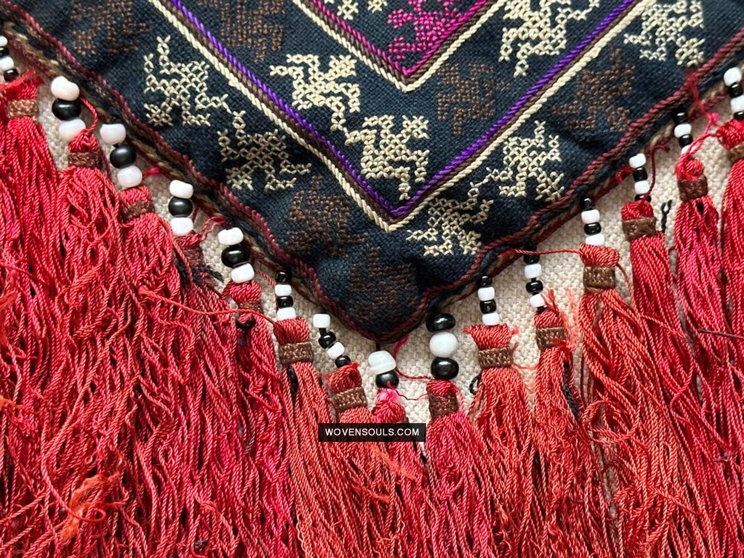 175 Vintage Yao Bridal Scarf Textile - WOVENSOULS Antique Vintage Art Interior Decor