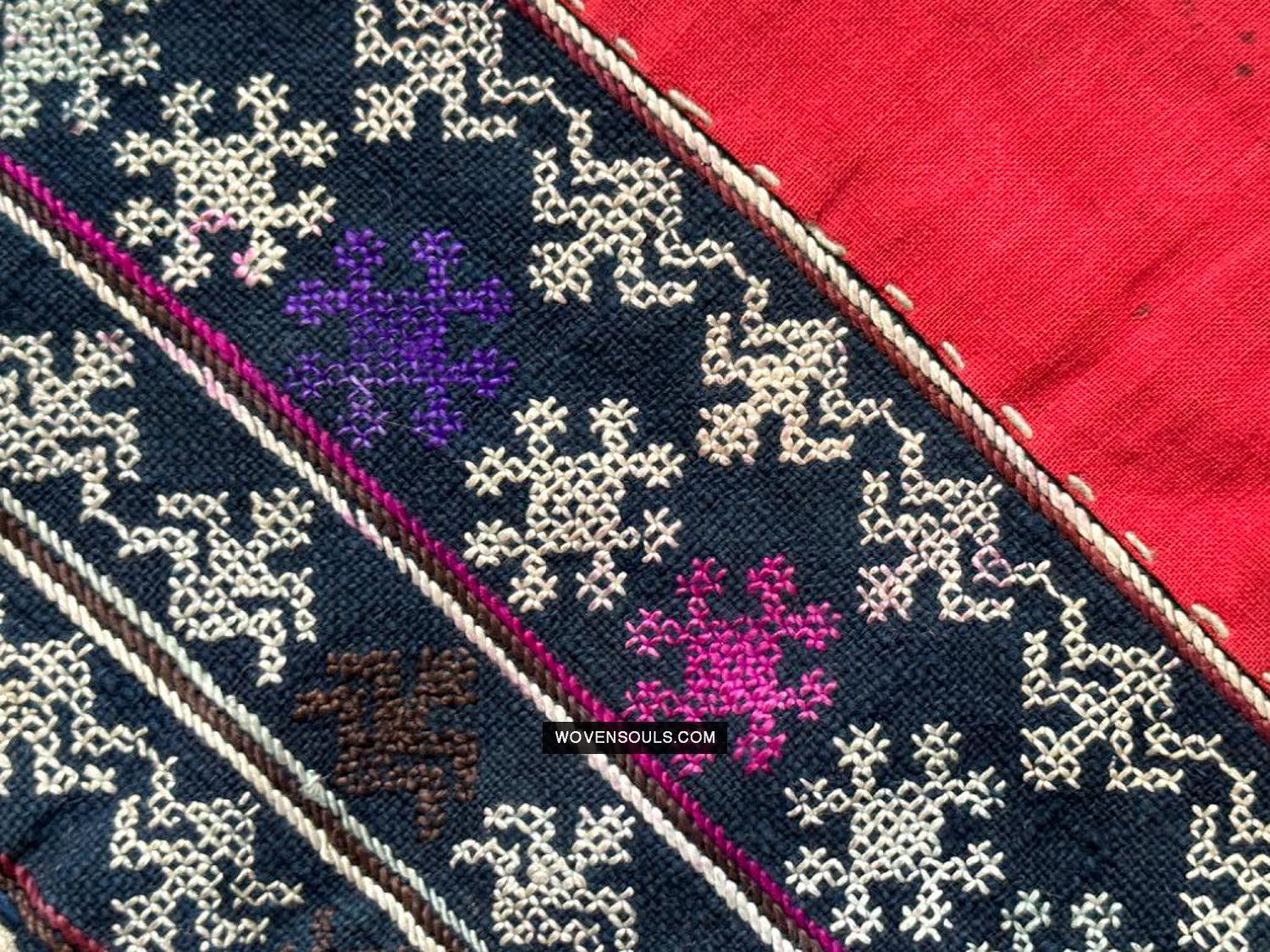 175 Vintage Yao Bridal Scarf Textile - WOVENSOULS Antique Vintage Art Interior Decor