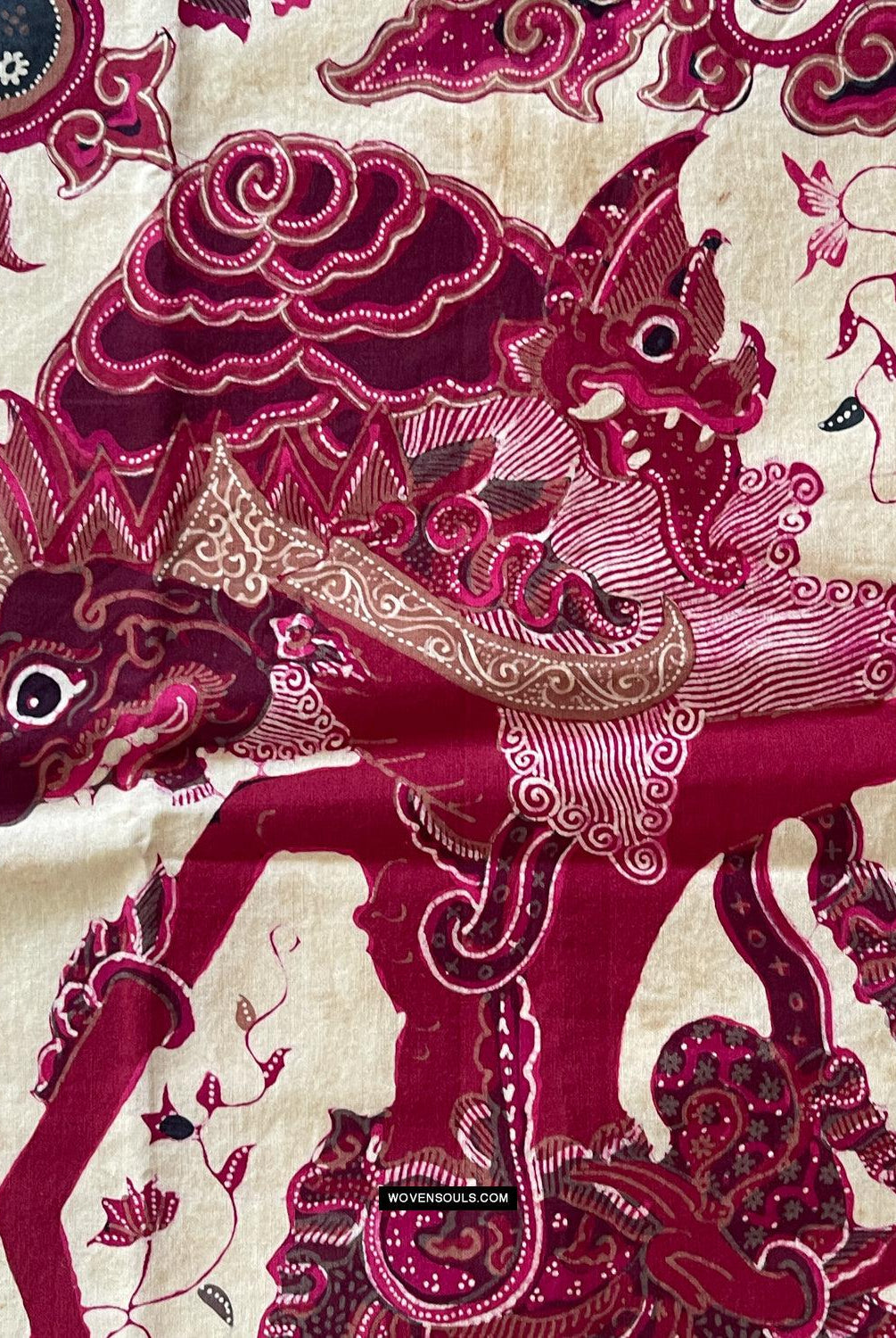 1766 Cirebon Wayang Batik Tulis Indonesische Hindu-Kunst Mahabharat
