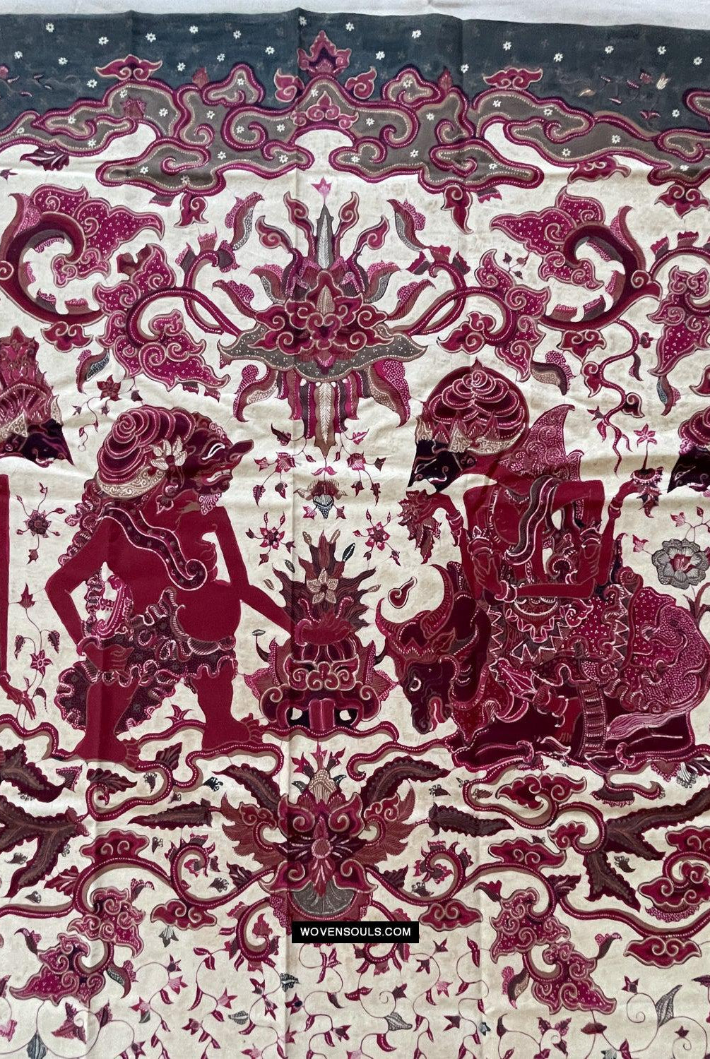 1766 Cirebon Wayang Batik Tulis Indonesische Hindu-Kunst Mahabharat