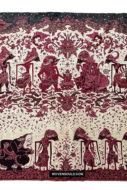 1766 Cirebon Wayang Batik Tulis Indonesische Hindu-Kunst Mahabharat