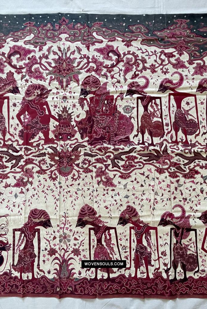 1766 Cirebon Wayang Batik Tulis Indonesische Hindu-Kunst Mahabharat
