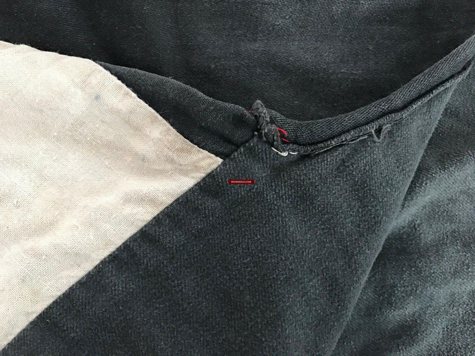 177 Vintage Handstitched Hmong Blouse with Applique & Embroidery-WOVENSOULS-Antique-Vintage-Textiles-Art-Decor