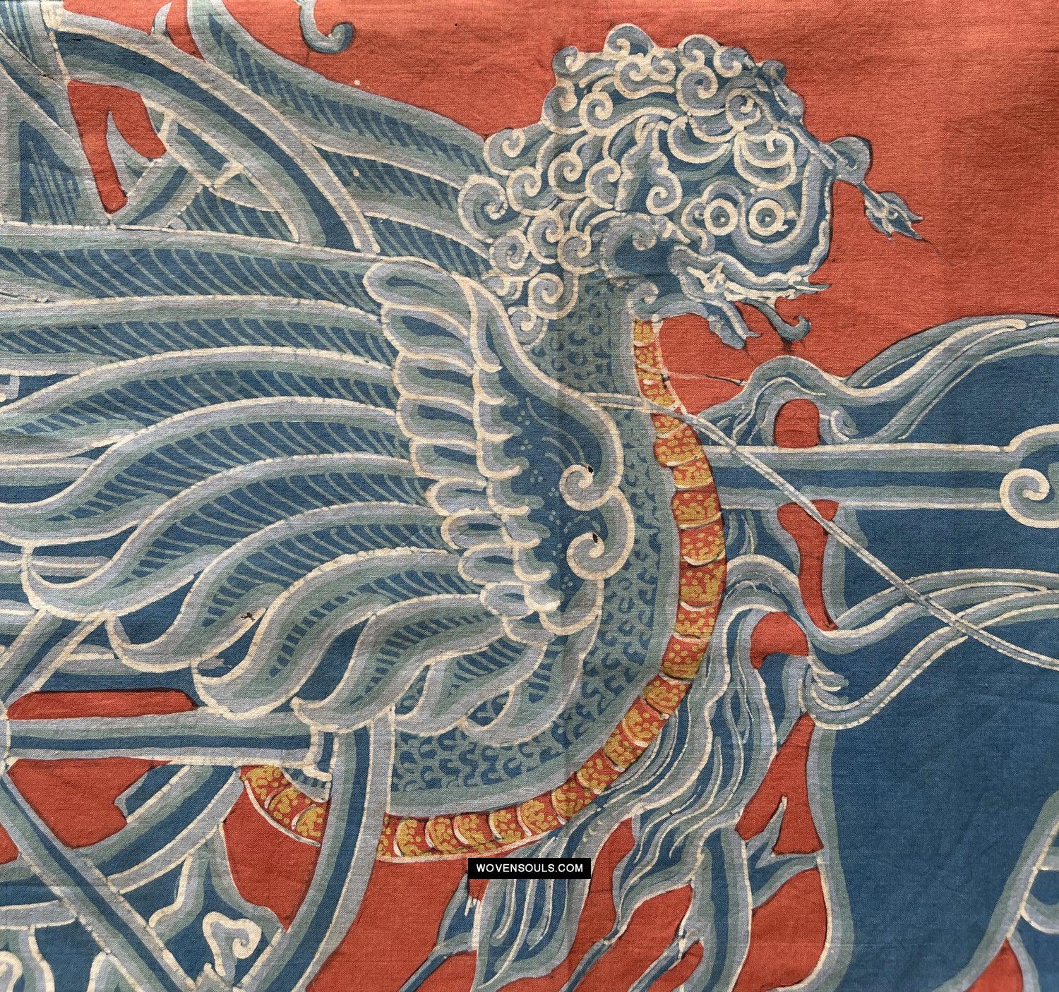 1773 Mahabharata Hindu Scene in Cirebon Wayang Batik Tulis Artwork