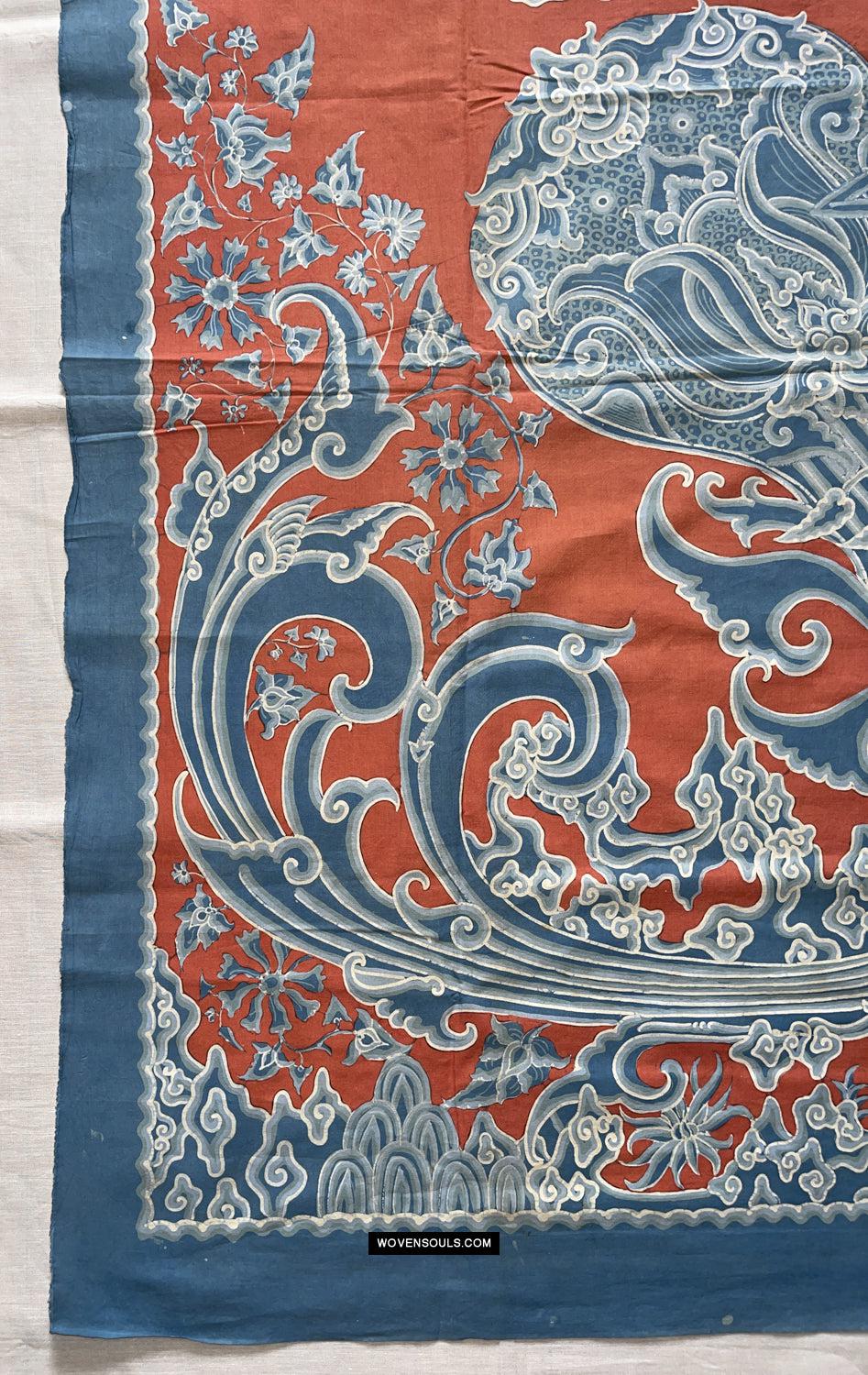 1773 Mahabharata Hindu Scene in Cirebon Wayang Batik Tulis Artwork