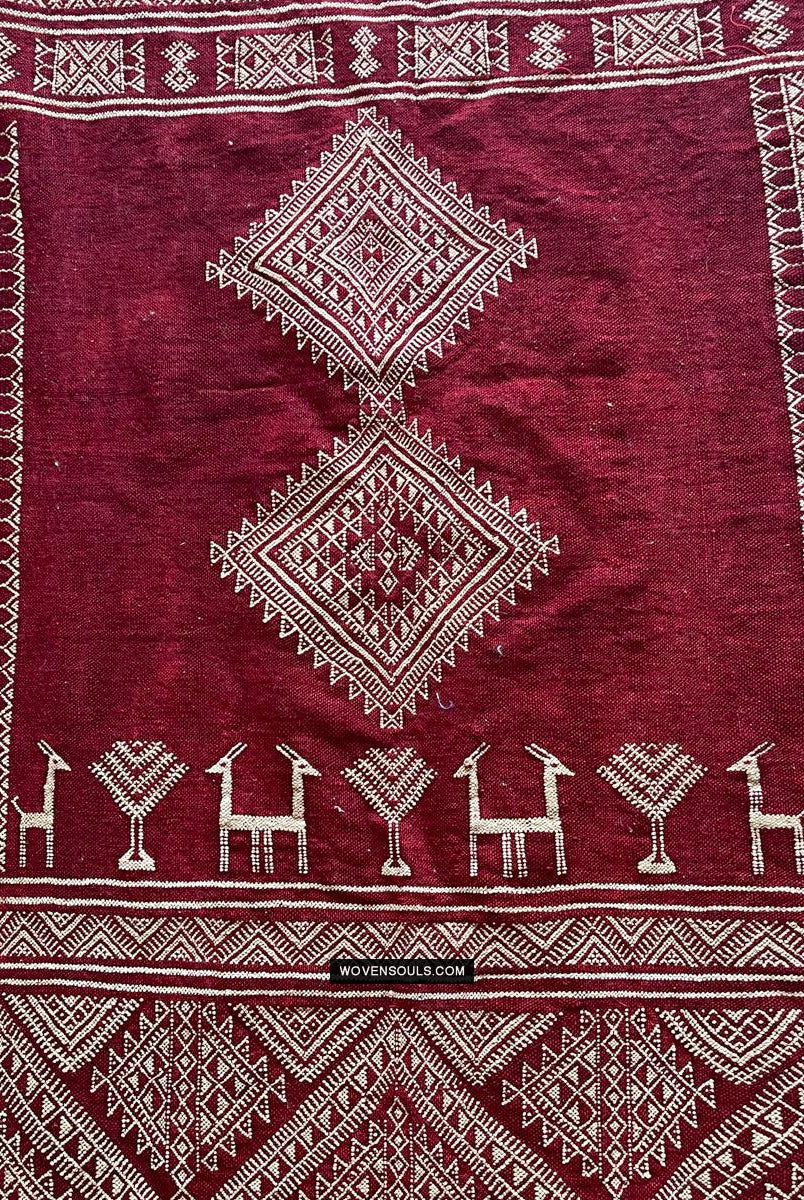 1779 Antik Bakhnoug Schal mit Tiermotiven – Textilkunst-Meisterwerk – antikes Dekor, ethnische Kunst