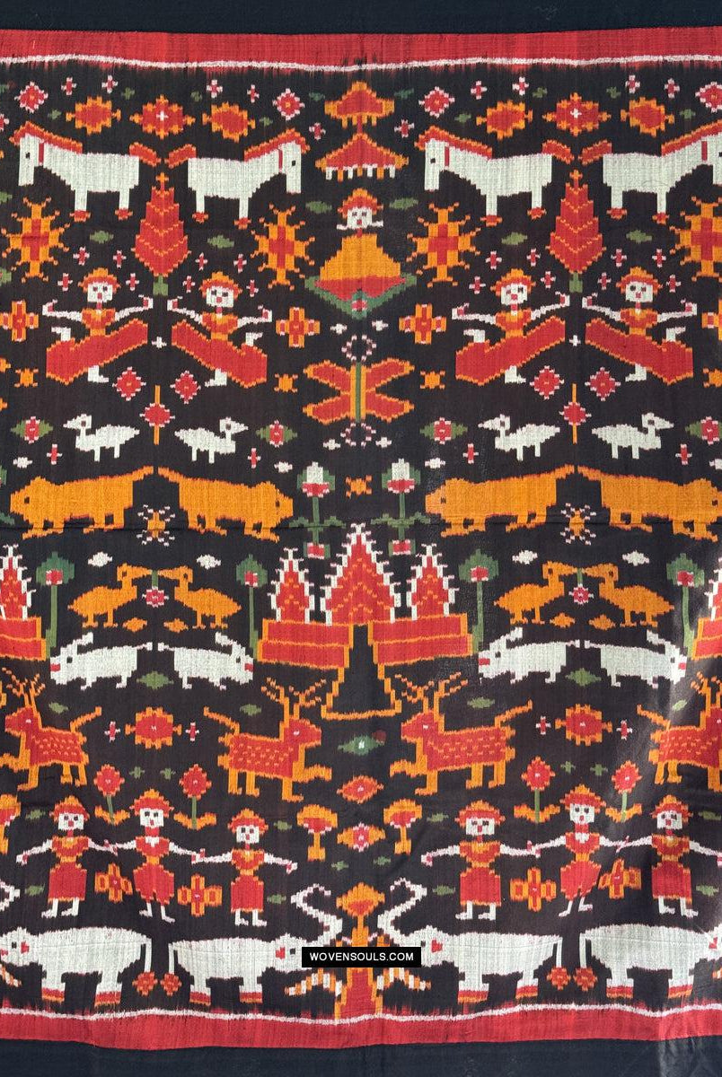 178-B Seiden-Pidan-Pedan-buddhistische figurative Textilkunst aus Kambodscha