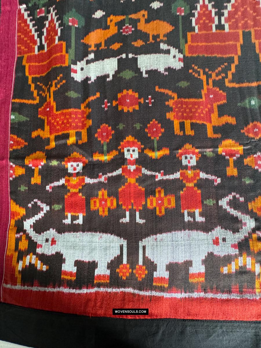 178-B Silk Pidan Pedan Buddhist Figurative Textile Art from Cambodia