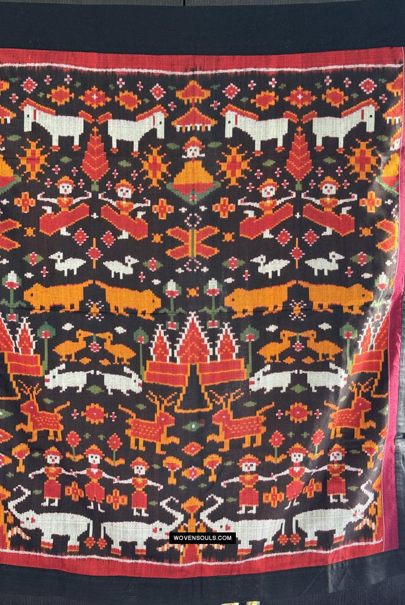 178-B Soie Pidan Pedan Art textile figuratif bouddhiste du Cambodge