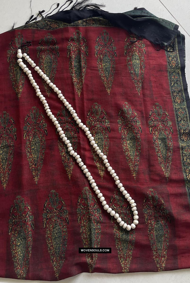1786 Antique Tibetan Buddhist Mountain Coral Prayer Beads-WOVENSOULS Antique Textiles & Art Gallery