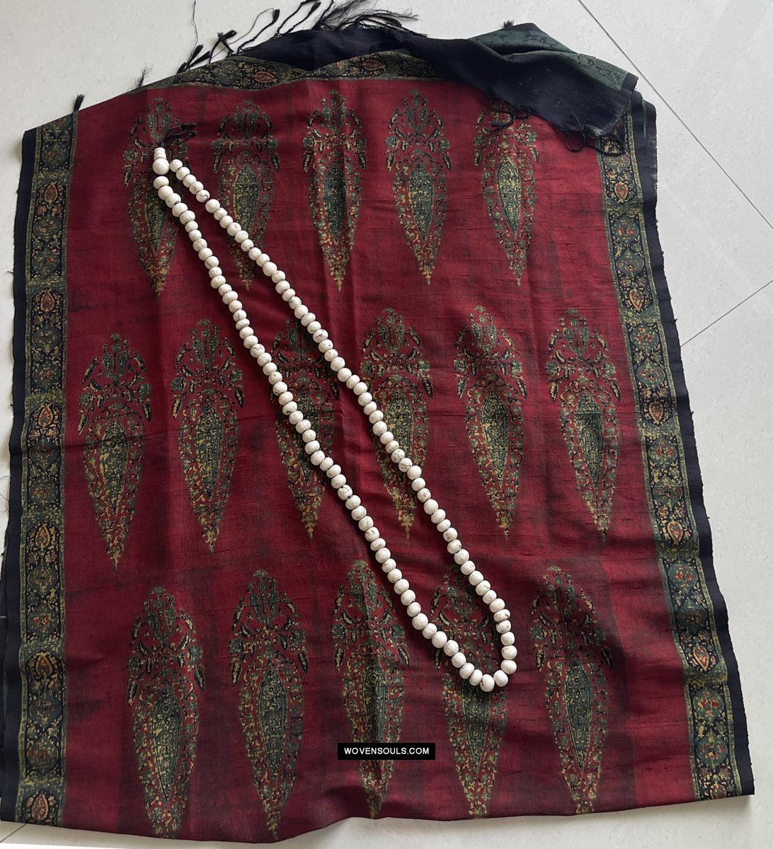 1786 Antique Tibetan Buddhist Mountain Coral Prayer Beads-WOVENSOULS Antique Textiles & Art Gallery