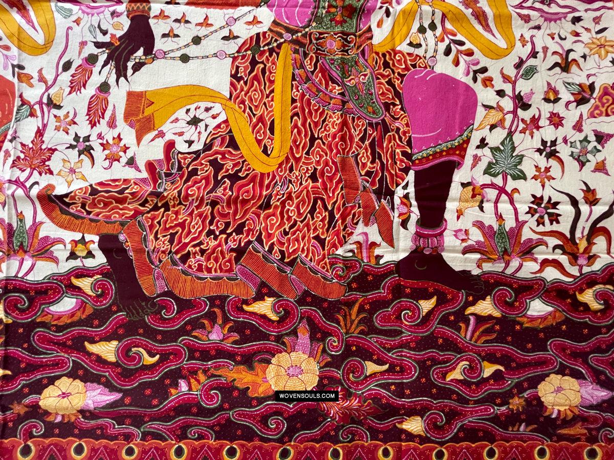 1788 SOLD Indonesian Art Wayang Batik Tulis