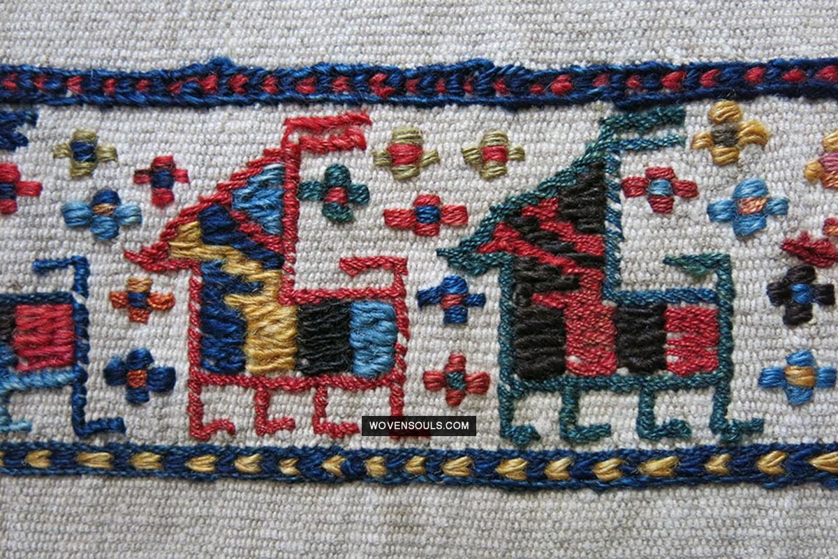 1791 Antique Shahsavan Flatweave Textile Art - Antique Interior Decor