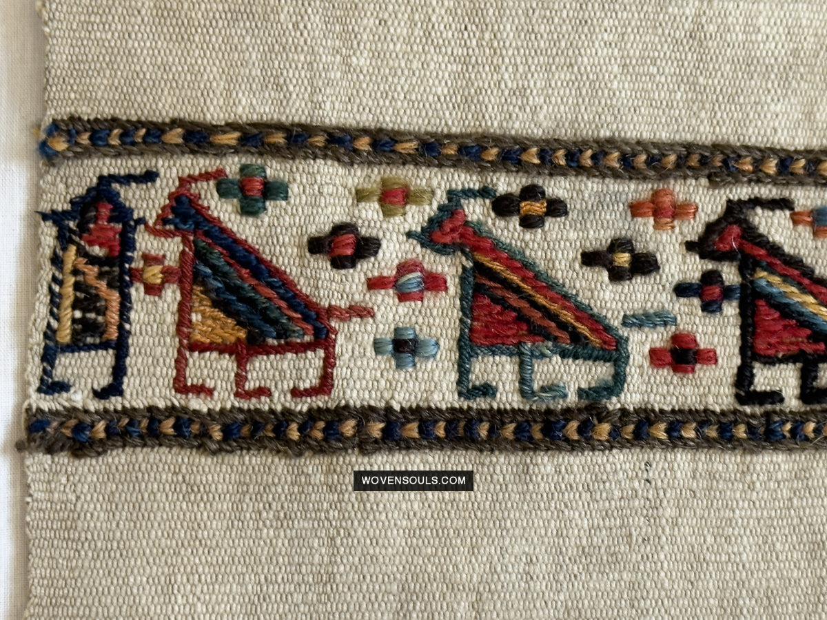 1791 Antique Shahsavan Flatweave Textile Art - Antique Interior Decor