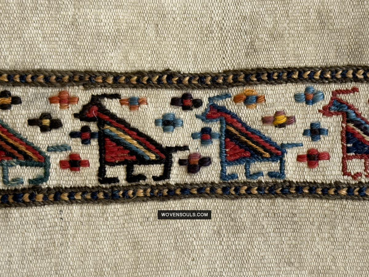 1791 Antique Shahsavan Flatweave Textile Art - Antique Interior Decor