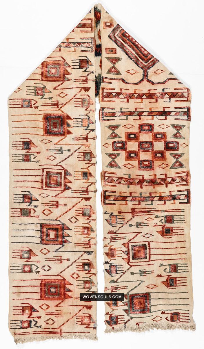 1798 Antique Tend Band with Pile Weaving with Humans and Camels - Antique Interior Decor