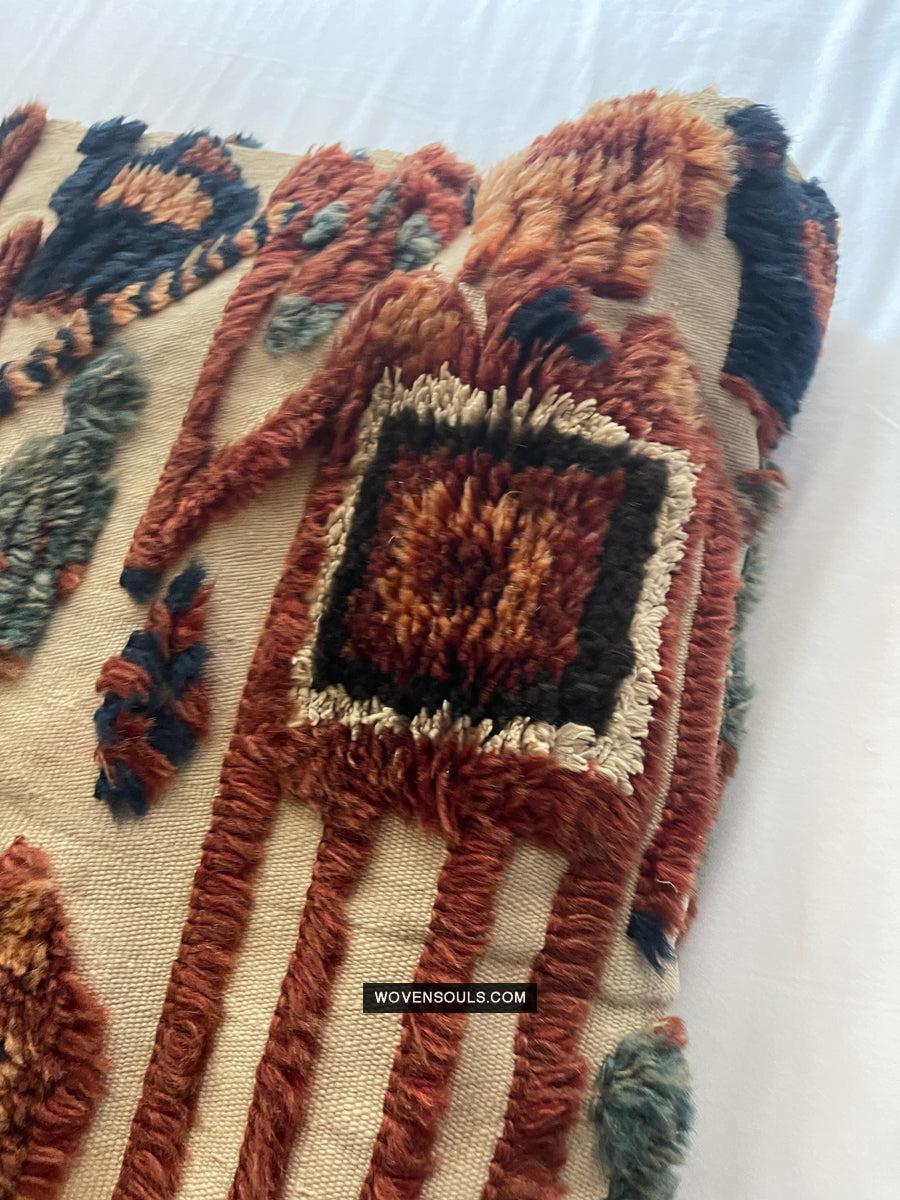 1798 Antique Tend Band with Pile Weaving with Humans and Camels - Antique Interior Decor