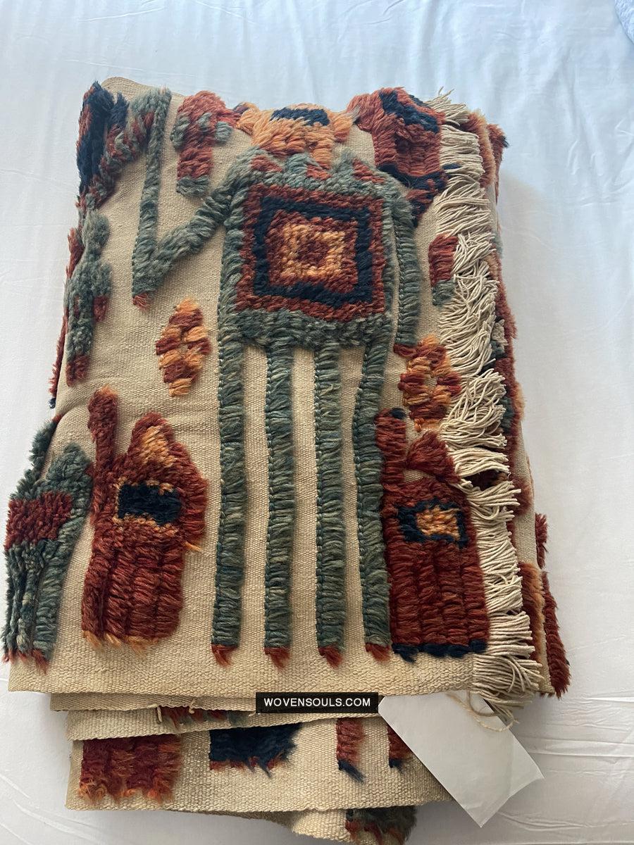 1798 Antique Tend Band with Pile Weaving with Humans and Camels - Antique Interior Decor