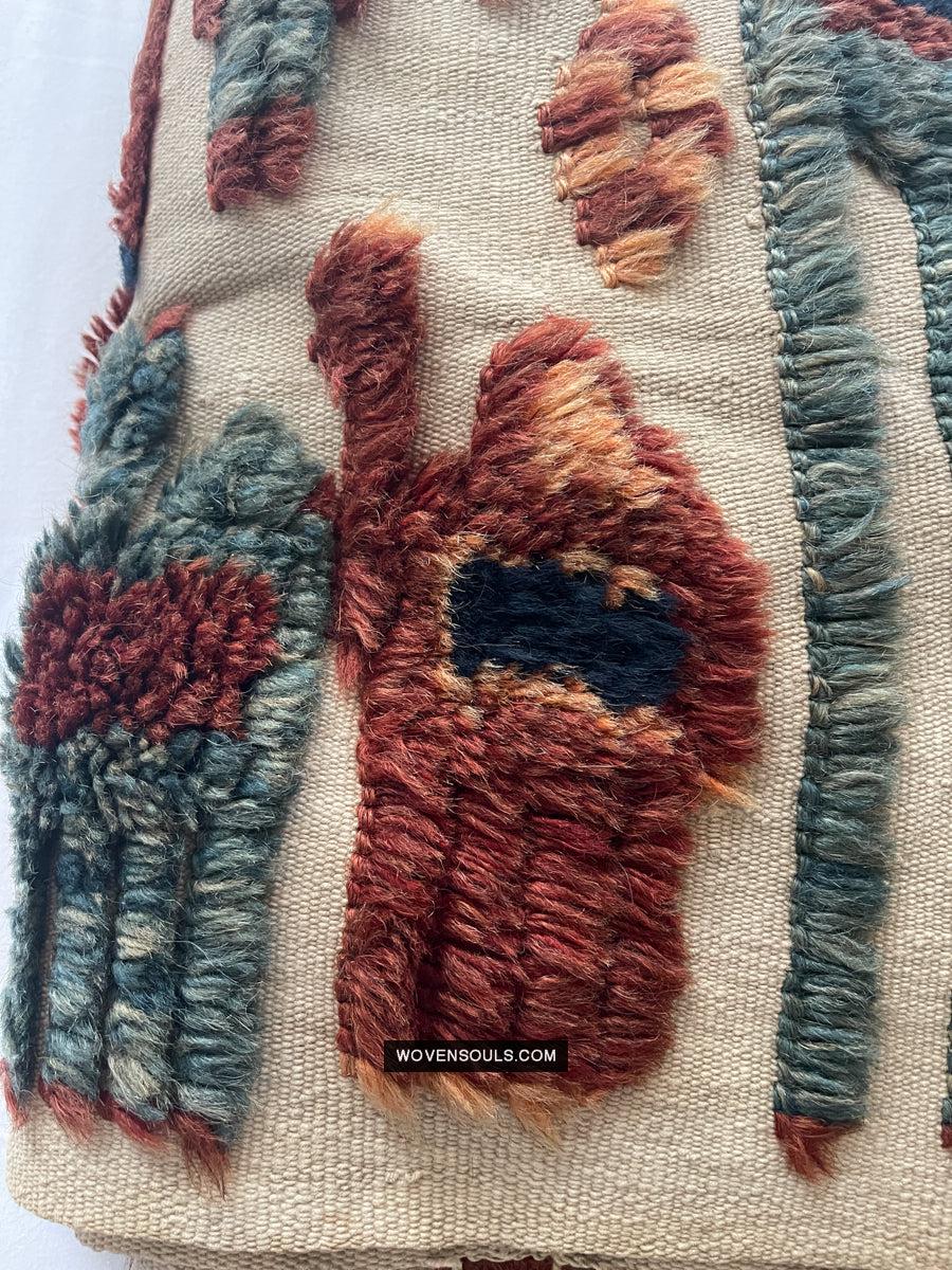 1798 Antique Tend Band with Pile Weaving with Humans and Camels - Antique Interior Decor