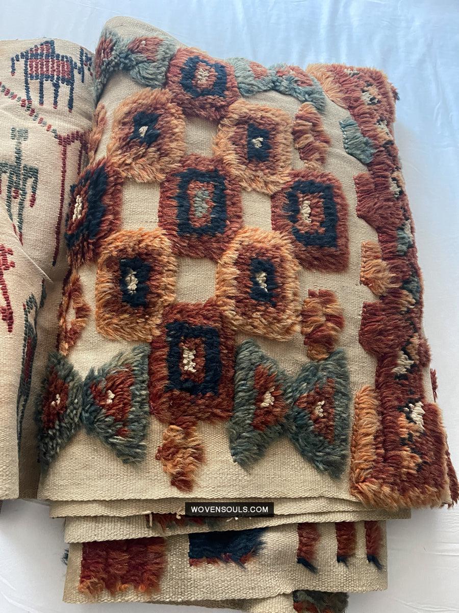 1798 Antique Tend Band with Pile Weaving with Humans and Camels - Antique Interior Decor