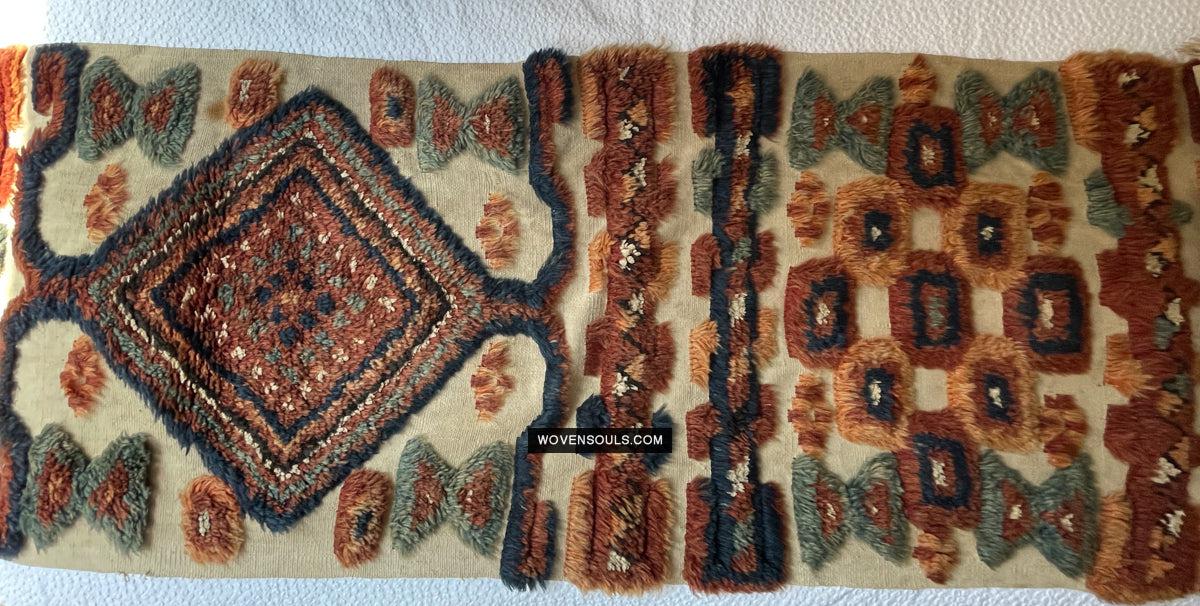 1798 Antique Tend Band with Pile Weaving with Humans and Camels - Antique Interior Decor