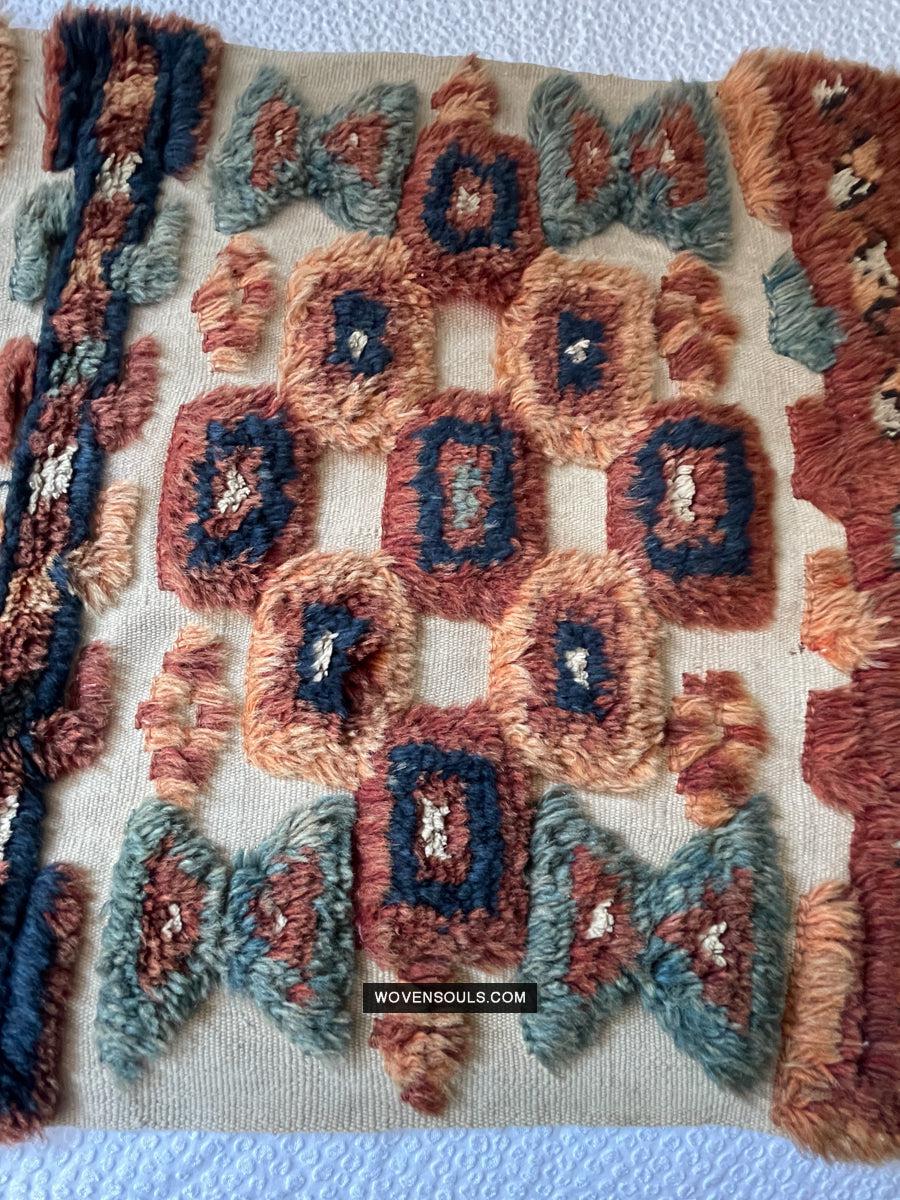 1798 Antique Tend Band with Pile Weaving with Humans and Camels - Antique Interior Decor