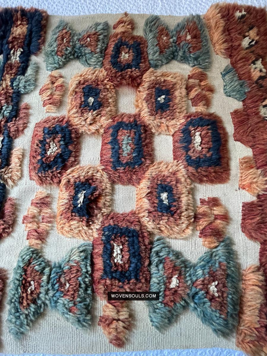 1798 Antique Tend Band with Pile Weaving with Humans and Camels - Antique Interior Decor