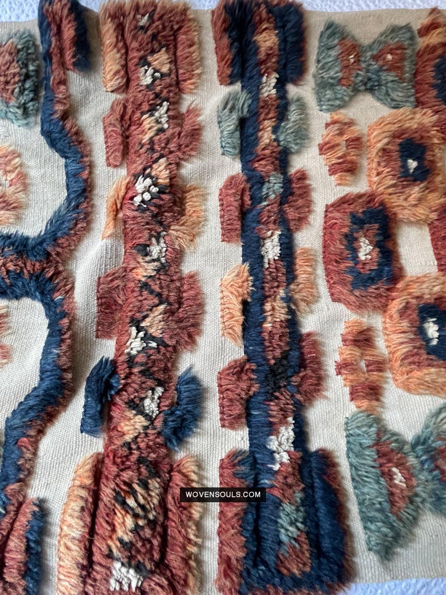 1798 Antique Tend Band with Pile Weaving with Humans and Camels - Antique Interior Decor